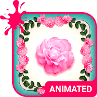 Pink Roses Animated Keyboard +