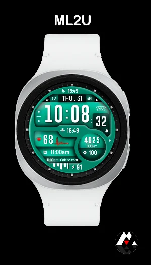 ML2U 406 Digital Watch Face Screenshot 2