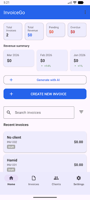 InvoiceGo Fast & Professional Screenshot 1