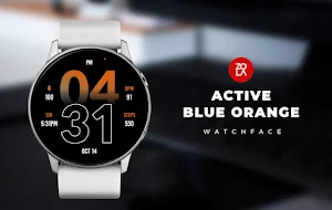 Active Blue Orange Watch Face Screenshot 0