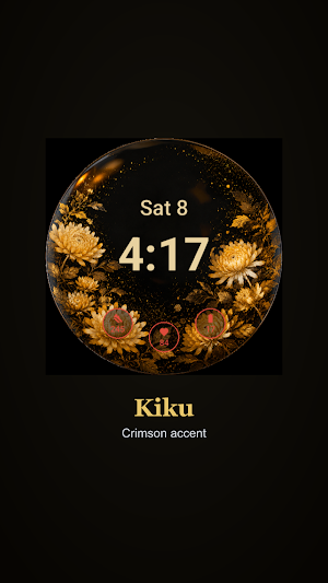 Kiku Japanese Watch Face Screenshot 2