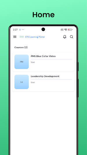 STS Learning Portal Screenshot 1