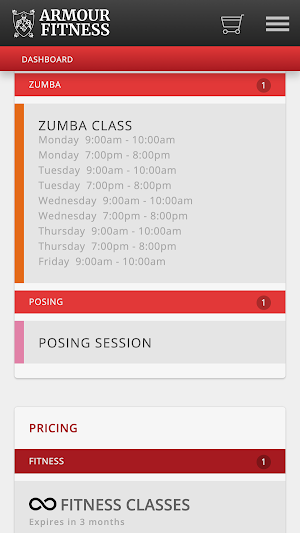 Armour Fitness Screenshot 1