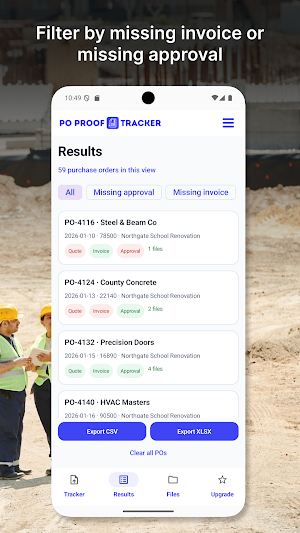 Purchase Order App: PO Tracker Screenshot 1
