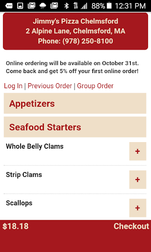 Jimmy's Pizza Chelmsford Screenshot 1