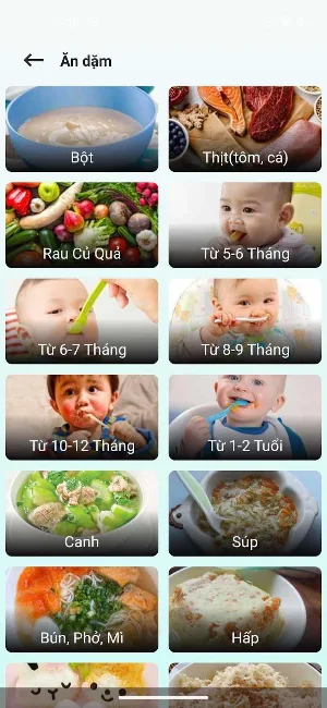Ăn dặm cho bé Screenshot 1
