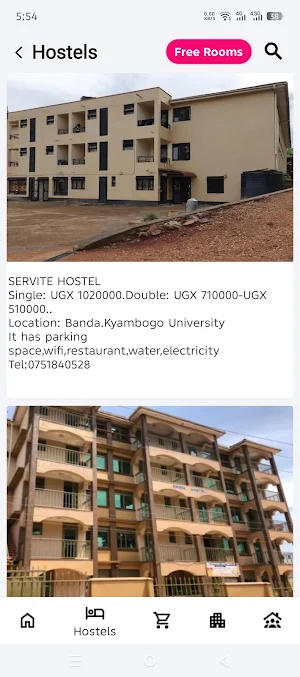 HostelFinder App Screenshot 1