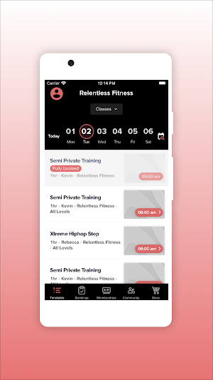 Relentless Fitness Gym Screenshot 2