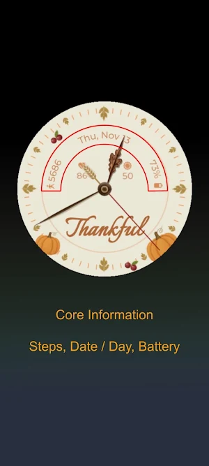 Gratitude Watch Face Screenshot 2