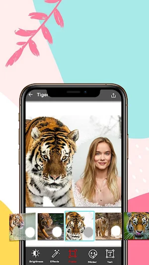 Tiger Photo Editor and Frames Screenshot 2
