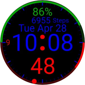 Blue Stealth w/ HR & Steps Screenshot 3