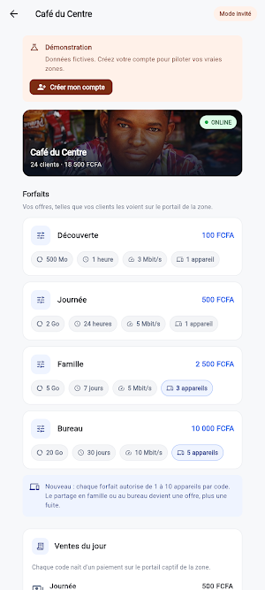WiNet : Gérer une Wifi Zone Screenshot 1