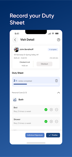 HCM Caregiver App Screenshot 2