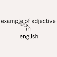example of adjective