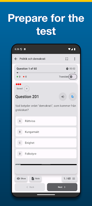 Medborgarskapsprovet: Practice Screenshot 1