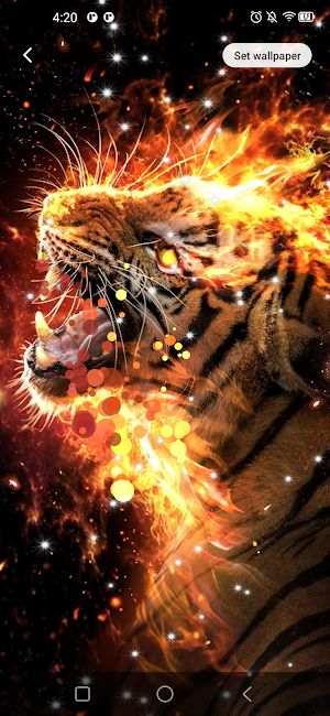 Fiery Tiger Live wallpaper Screenshot 0