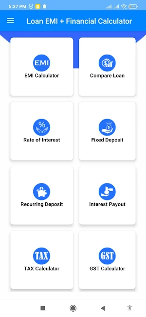 Easy Loan EMI & Financial Calculator Screenshot 0