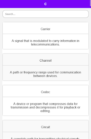 Telecommunication Dictionary Screenshot 3