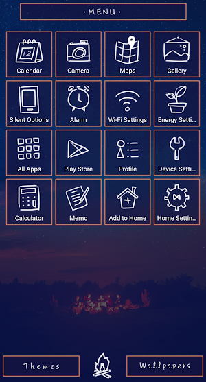 Campfire Night Theme +HOME Screenshot 1