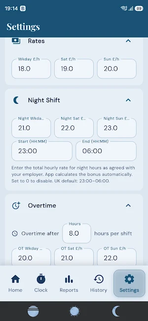 Hours Count - Shift Tracker UK Screenshot 3