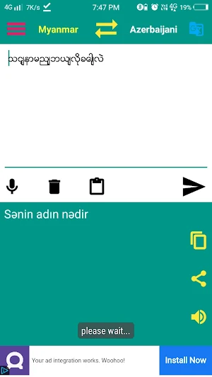 Azerbaijani Myanmar Translator Screenshot 1