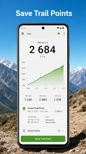 AltitudeTrail GPS Altimeter Screenshot 1