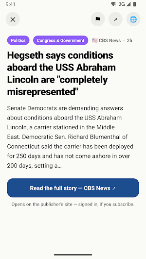 GetMyNews: Swipe US Headlines Screenshot 2