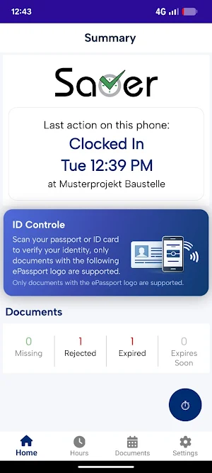 Construction Check-in  SaverIT Screenshot 0