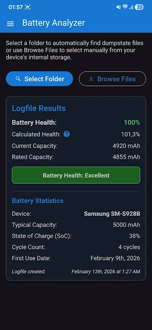 BatteryAnalyzer Screenshot 0