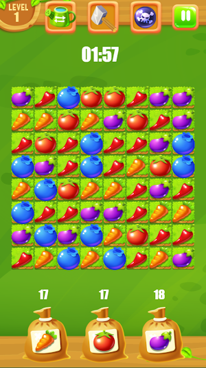 Vegetables Match Puzzle Game Screenshot 1