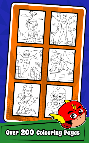 Superhero Coloring Book Game & Comics Drawing book Screenshot 2