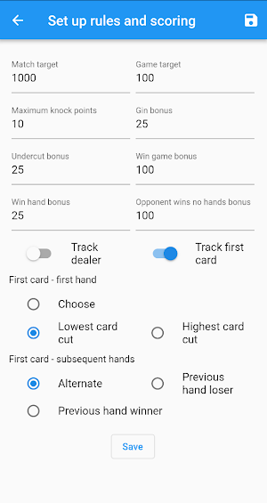 Gin Rummy Scorecard Screenshot 3