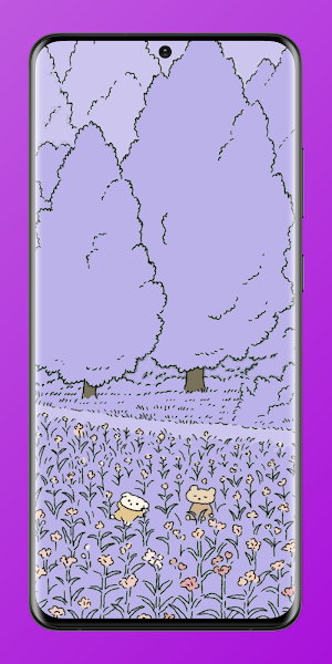 Kawaii Purple Wallpaper 4K Screenshot 3