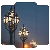 Street Lamp in Fog Wallpaper