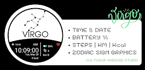 Virgo Zodiac Sign Watch Face Screenshot 3