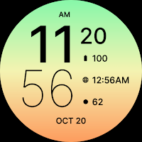 Simply Orange Green Watch Face