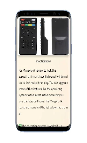 Remote For MXQ 4k Box Guide Screenshot 2