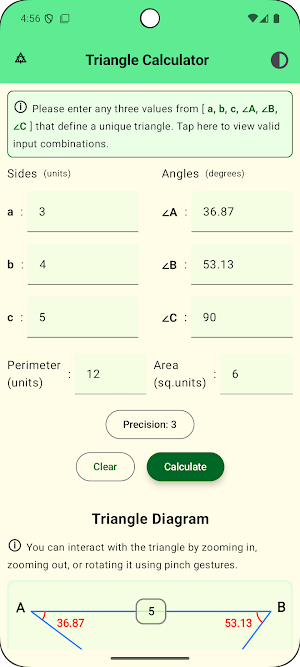 Triangle Calculator Screenshot 2