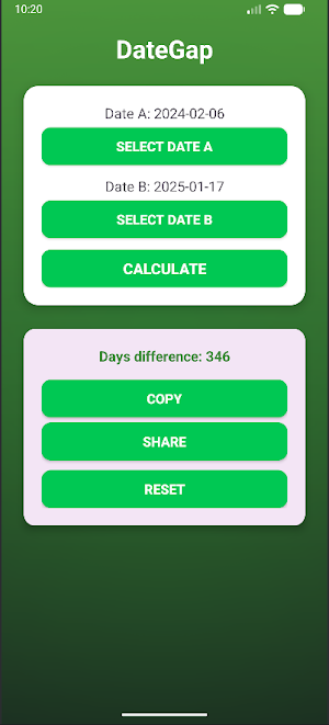 DateGap Screenshot 0