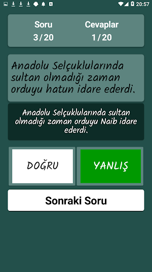 KPSS Doğru Yanlış -  KPSS Soru Cevap Screenshot 2