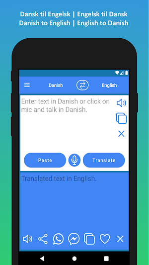 Danish to English Translator Screenshot 0