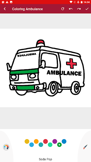 coloring rescue ambulance Screenshot 3