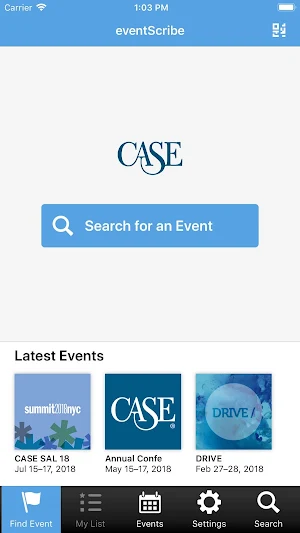 CASE Conference App Screenshot 0