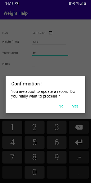 Weight Help Screenshot 3