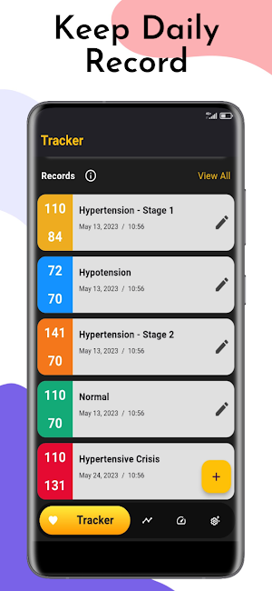 Blood Pressure Monitor Tracker Screenshot 1
