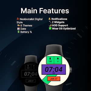 Neobrutalism - watch face Screenshot 1