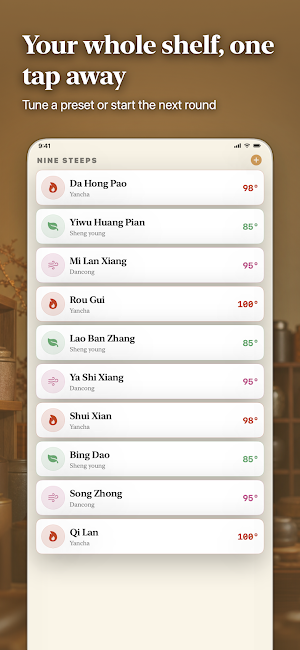 Nine Steep Tea Brew Timer Screenshot 1