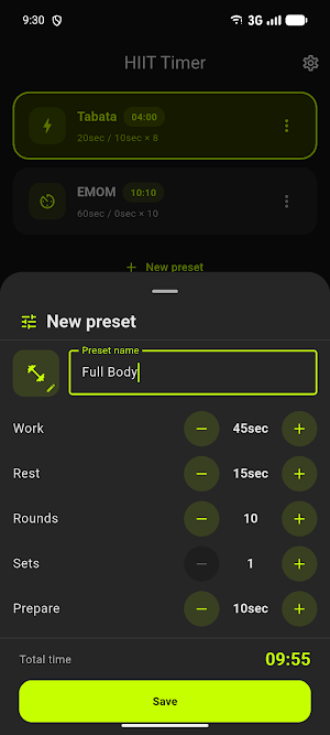 HIIT Interval Timer Screenshot 1