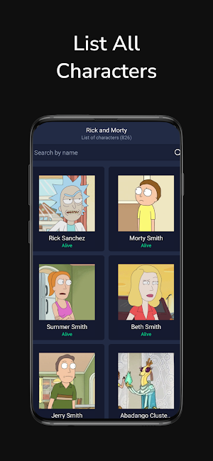 Rick and Morty Characters Screenshot 0