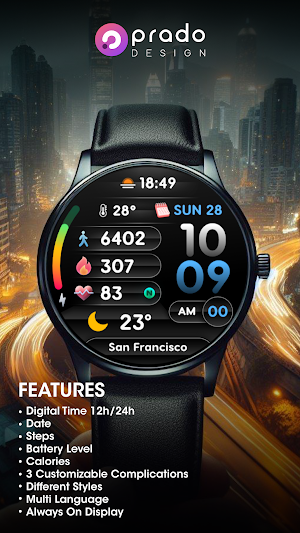 PRADO 69 Digital Watch Face Screenshot 1